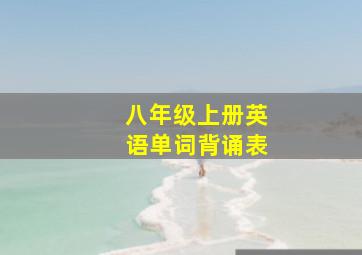 八年级上册英语单词背诵表