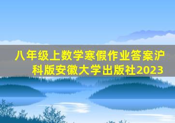 八年级上数学寒假作业答案沪科版安徽大学出版社2023