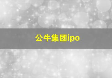 公牛集团ipo