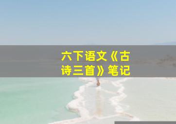 六下语文《古诗三首》笔记