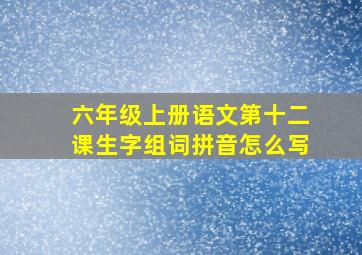 六年级上册语文第十二课生字组词拼音怎么写