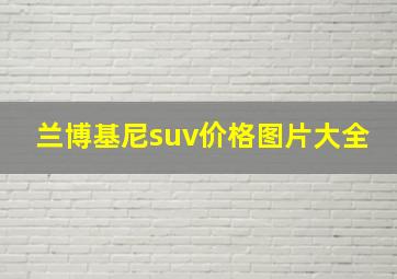 兰博基尼suv价格图片大全