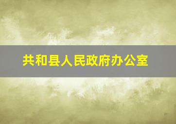 共和县人民政府办公室