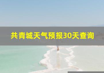 共青城天气预报30天查询