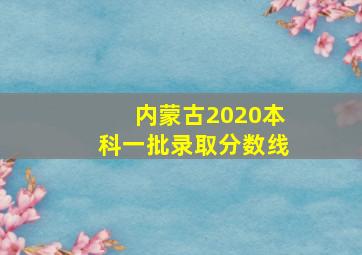 内蒙古2020本科一批录取分数线