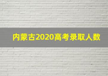 内蒙古2020高考录取人数