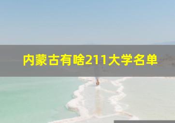 内蒙古有啥211大学名单