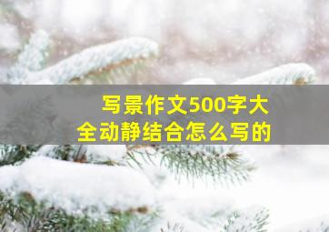 写景作文500字大全动静结合怎么写的