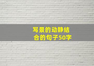 写景的动静结合的句子50字