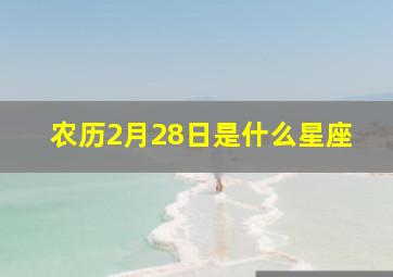 农历2月28日是什么星座