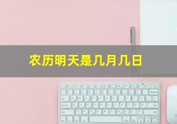 农历明天是几月几日