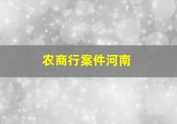 农商行案件河南