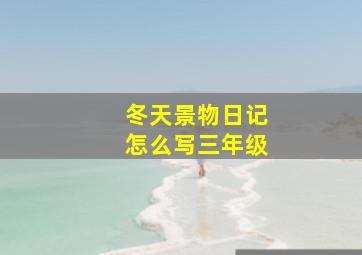 冬天景物日记怎么写三年级