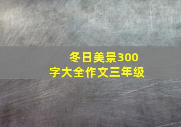 冬日美景300字大全作文三年级