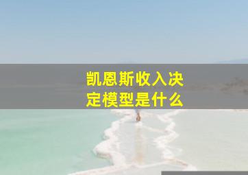 凯恩斯收入决定模型是什么