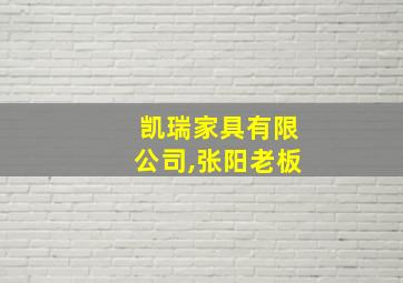 凯瑞家具有限公司,张阳老板