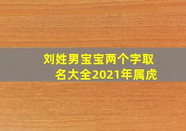 刘姓男宝宝两个字取名大全2021年属虎