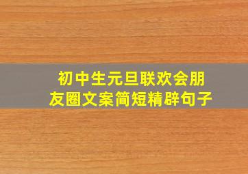 初中生元旦联欢会朋友圈文案简短精辟句子