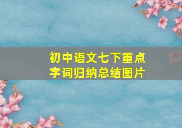 初中语文七下重点字词归纳总结图片