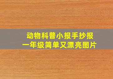 动物科普小报手抄报一年级简单又漂亮图片