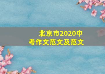 北京市2020中考作文范文及范文