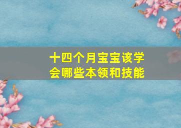 十四个月宝宝该学会哪些本领和技能