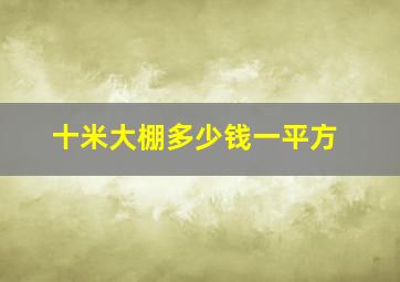 十米大棚多少钱一平方