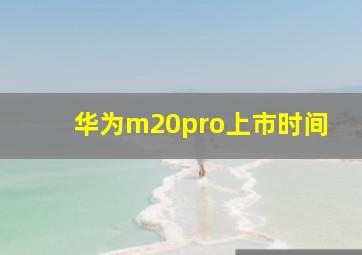 华为m20pro上市时间