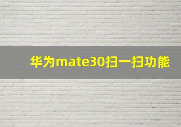 华为mate30扫一扫功能