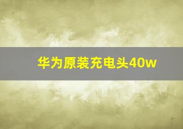 华为原装充电头40w