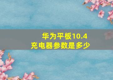 华为平板10.4充电器参数是多少