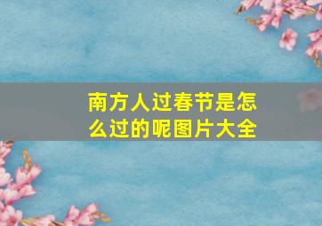 南方人过春节是怎么过的呢图片大全