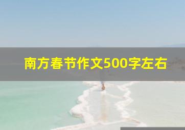 南方春节作文500字左右