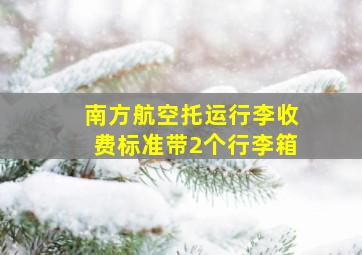 南方航空托运行李收费标准带2个行李箱