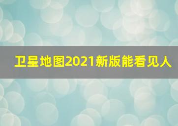 卫星地图2021新版能看见人