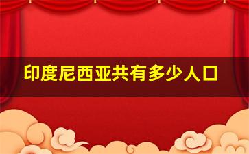 印度尼西亚共有多少人口