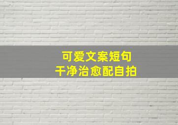 可爱文案短句干净治愈配自拍