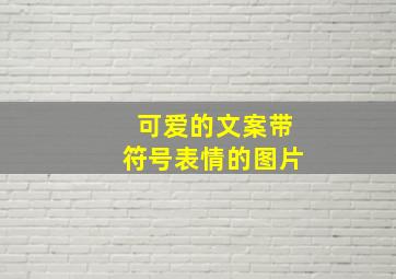 可爱的文案带符号表情的图片