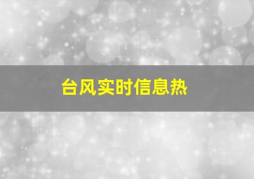 台风实时信息热