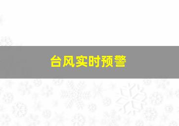 台风实时预警