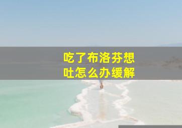 吃了布洛芬想吐怎么办缓解