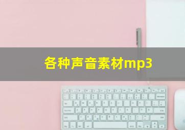 各种声音素材mp3