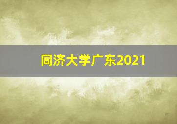 同济大学广东2021