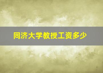 同济大学教授工资多少