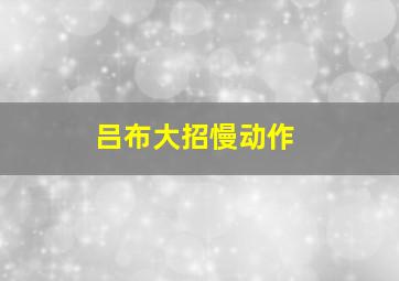 吕布大招慢动作