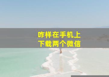 咋样在手机上下载两个微信