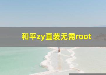 和平zy直装无需root