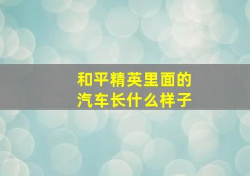 和平精英里面的汽车长什么样子