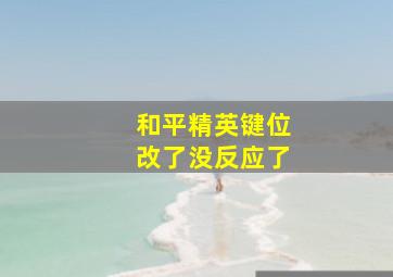 和平精英键位改了没反应了