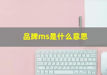 品牌ms是什么意思